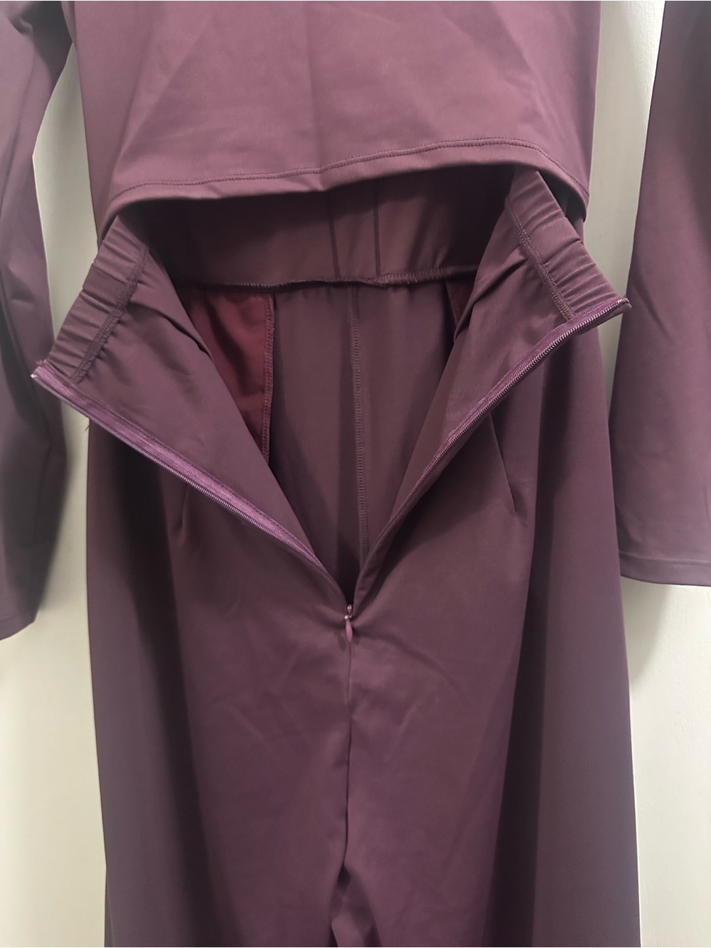 HALARA Long Sleeve Scoop Neck Jumpsuit in Plum - Picture 5 of 5
